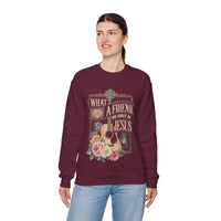 What a Friend We Have in Jesus, Guitar Vintage – Gildan Heavy Blend | Trendy Women’s Soft Sweatshirt. Direct to Garment. Printed & Shipped in the USA. Unisex Sizes.