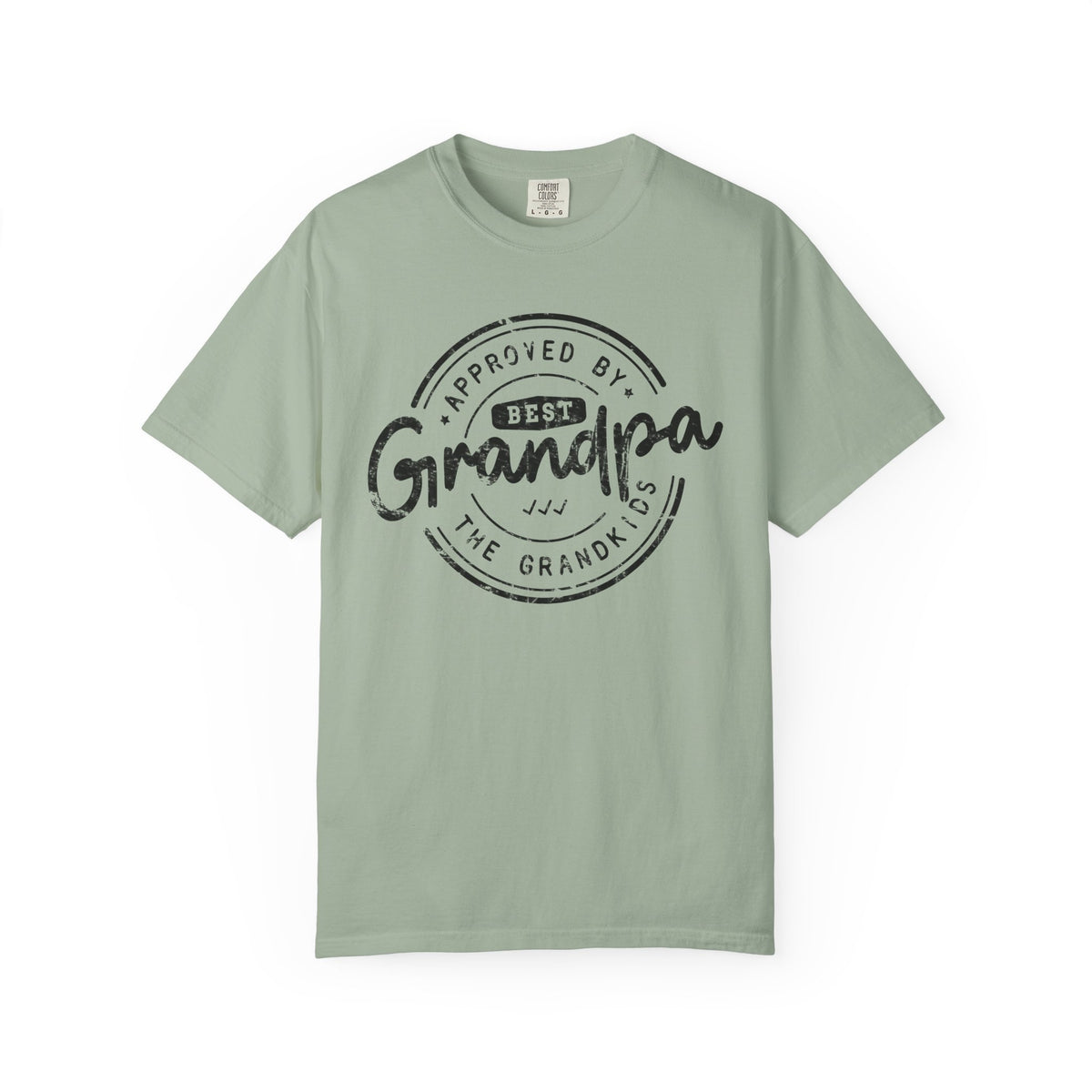 Best Grandpa, Approved by the Grandkids - Comfort Colors | Trendy Men's T-Shirt. Direct to Garment. Printed & Shipped in the USA. Unisex Sizes.