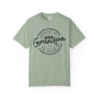 Best Grandpa, Approved by the Grandkids - Comfort Colors | Trendy Men's T-Shirt. Direct to Garment. Printed & Shipped in the USA. Unisex Sizes.