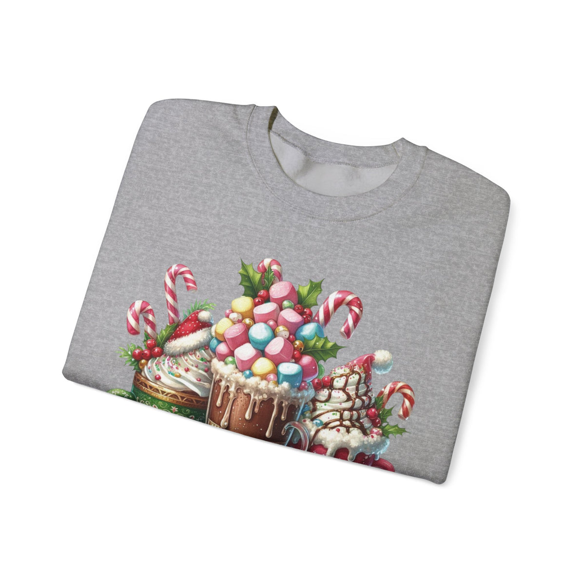 Hot Chocolate Mugs Christmas Hot Cocoa – Gildan Heavy Blend | Trendy Women’s Soft Sweatshirt. Direct to Garment. Printed & Shipped in the USA. Unisex Sizes.