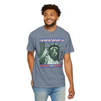 America's 250th Birthday, Statue of Liberty - Comfort Colors | Trendy Men's and Women's T-Shirt. Direct to Garment. Printed & Shipped in the USA. Unisex Sizes.