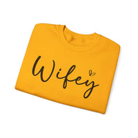 Wifey – Gildan Heavy Blend | Trendy Women’s Soft Sweatshirt. Direct to Garment. Printed & Shipped in the USA. Unisex Sizes.