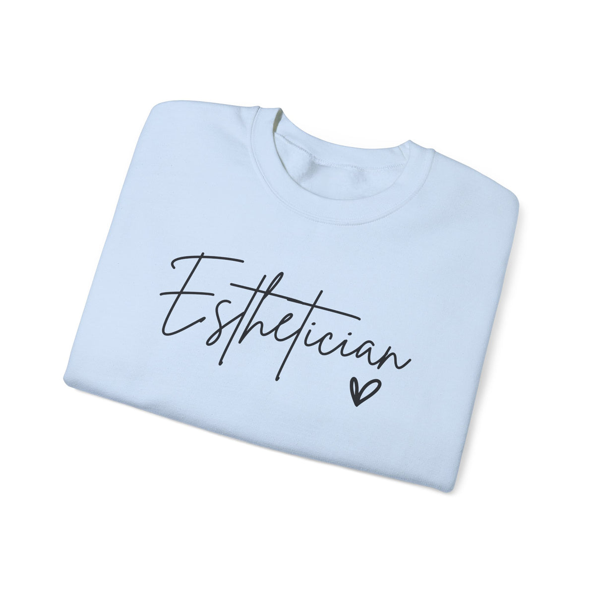 Esthetician Script, Perfect Gift for Your Botox Magician – Gildan Heavy Blend | Trendy Women’s Soft Sweatshirt. Direct to Garment. Printed & Shipped in the USA. Unisex Sizes.