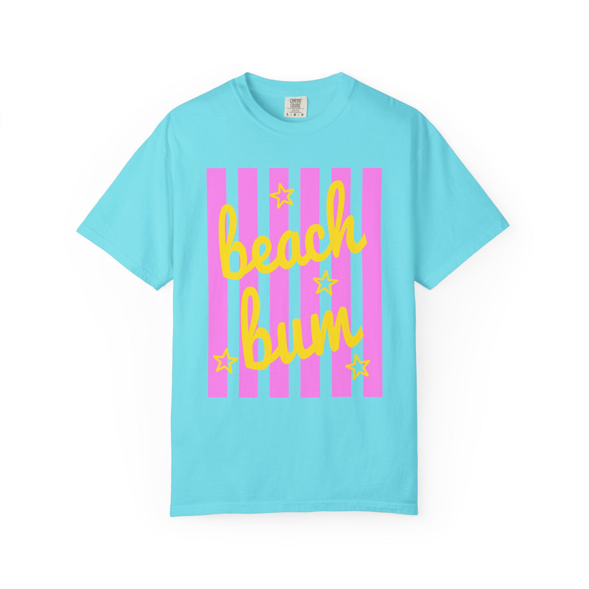 Beach Bum - Comfort Colors | Trendy Men's & Women's T-Shirt. Direct to Garment. Printed & Shipped in the USA. Unisex Sizes.