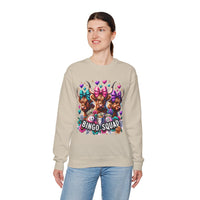 Cute Highland Cows Bingo Squad – Gildan Heavy Blend | Trendy Women’s Soft Sweatshirt. Direct to Garment. Printed & Shipped in the USA. Unisex Sizes.