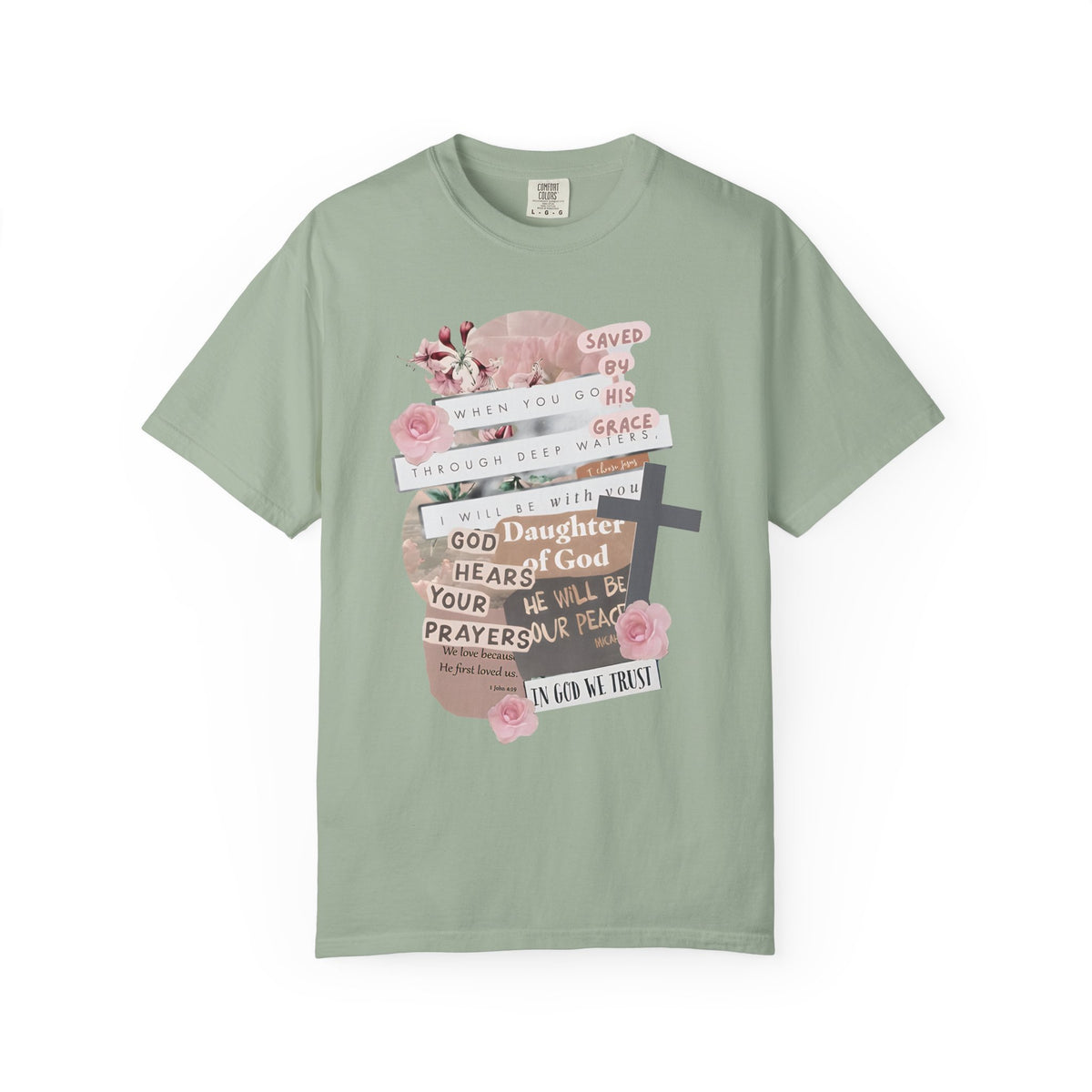 Christian Scrapbook - Comfort Colors | Trendy Women's T-Shirt. Direct to Garment. Printed & Shipped in the USA. Unisex Sizes.