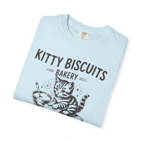 Kitty Biscuits Bakery - Comfort Colors | Trendy Women's and Men's T-Shirt. Direct to Garment. Printed & Shipped in the USA. Unisex Sizes.