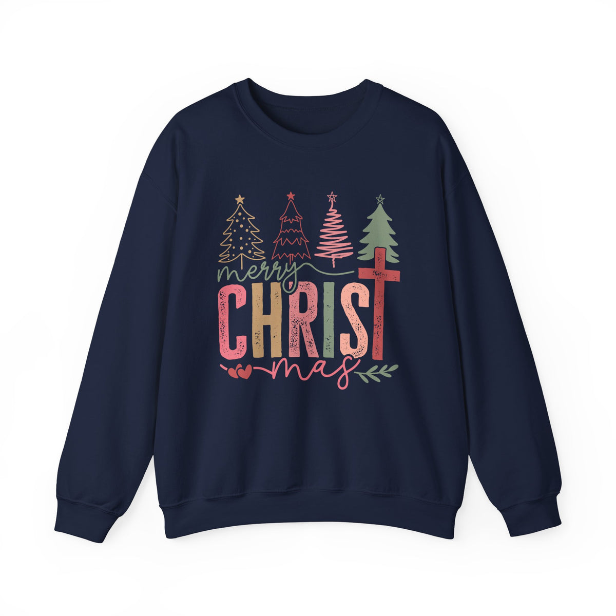 Merry ChrisTmas Christian Faith Graphic – Gildan Heavy Blend | Trendy Women’s Soft Sweatshirt. Direct to Garment. Printed & Shipped in the USA. Unisex Sizes.
