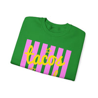 Tacos and Margs – Gildan Heavy Blend | Trendy Women’s Soft Sweatshirt. Direct to Garment. Printed & Shipped in the USA. Unisex Sizes.
