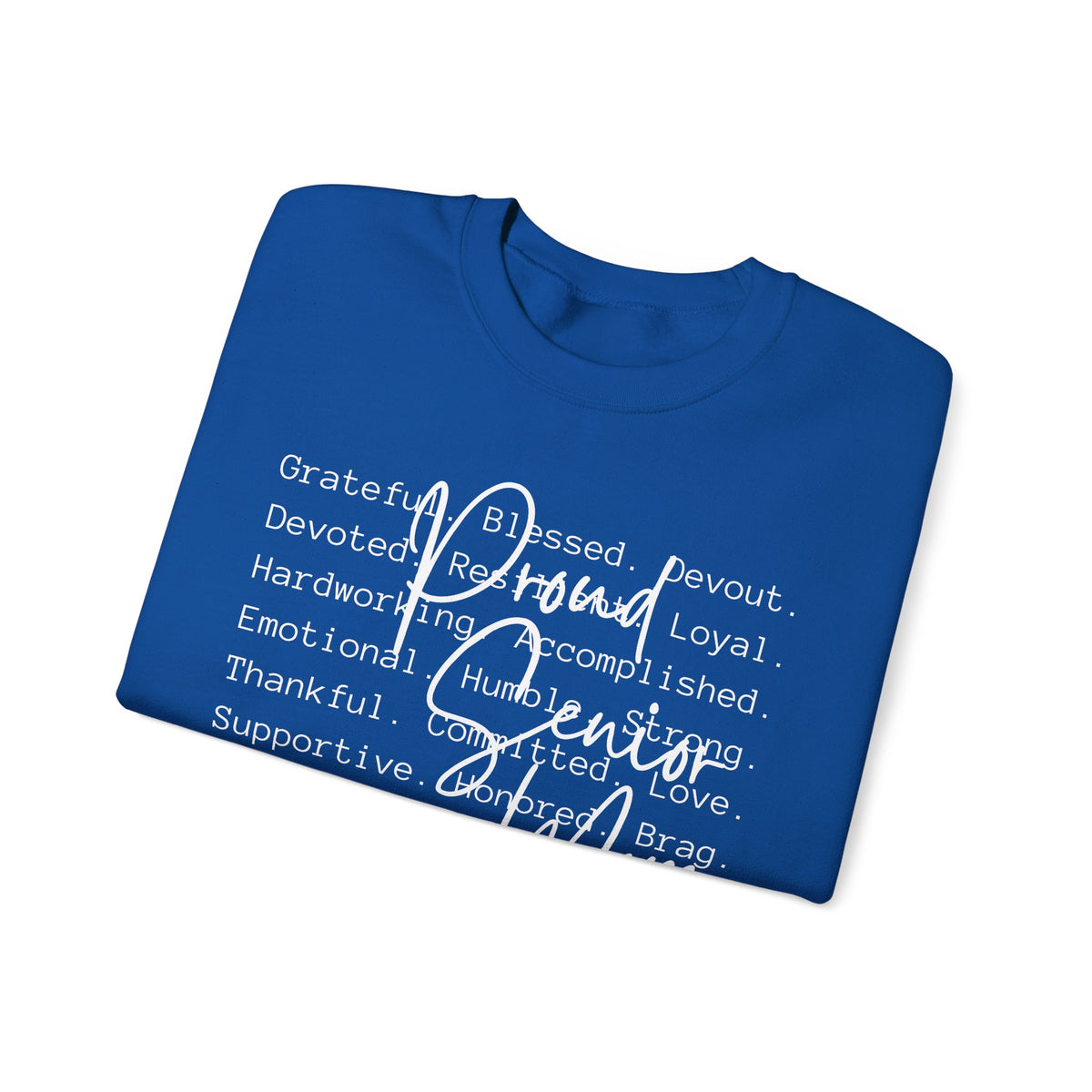 Proud Senior Mom, Description – Gildan Heavy Blend | Trendy Women’s Soft Sweatshirt. Direct to Garment. Printed & Shipped in the USA. Unisex Sizes.
