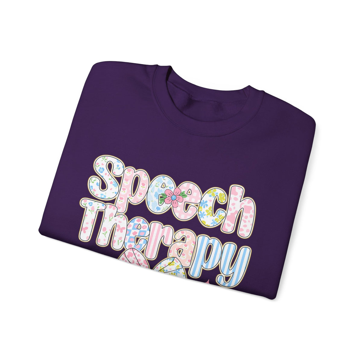 Speech Therapy - Pink Blue Coquette – Gildan Heavy Blend | Trendy Women’s Soft Sweatshirt. Direct to Garment. Printed & Shipped in the USA. Unisex Sizes.