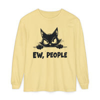 Ew People, Grumpy Cat - Comfort Colors | Trendy Women's and Men's Long Sleeve T-Shirt. Direct to Garment. Printed & Shipped in the USA. Unisex Sizes.
