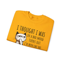 I Thought I Was In A Bad Mood, Grumpy Cat – Gildan Heavy Blend | Trendy Men's and Women’s Soft Sweatshirt. Direct to Garment. Printed & Shipped in the USA. Unisex Sizes.