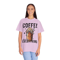 Coffee Changes Everything, Iced Coffee, Coffee Lovers - Comfort Colors | Trendy Women's T-Shirt. Direct to Garment. Printed & Shipped in the USA. Unisex Sizes.