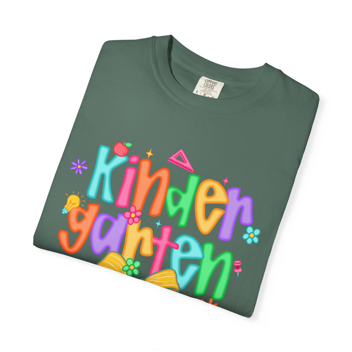 Coquette Kindergarten Pencil Bow - Comfort Colors | Trendy Women's T-Shirt. Direct to Garment. Printed & Shipped in the USA. Unisex Sizes.