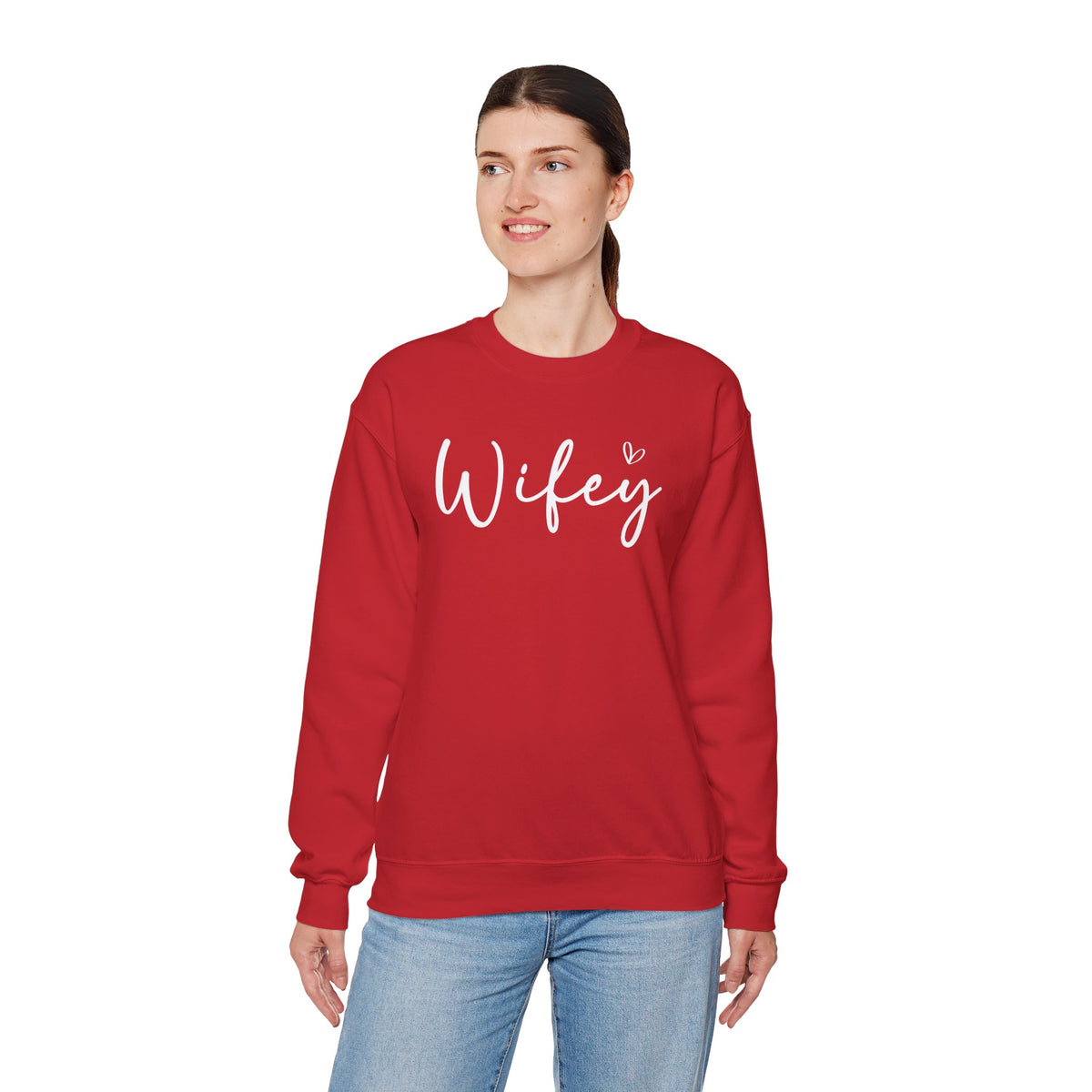 Wifey – Gildan Heavy Blend | Trendy Women’s Soft Sweatshirt. Direct to Garment. Printed & Shipped in the USA. Unisex Sizes.