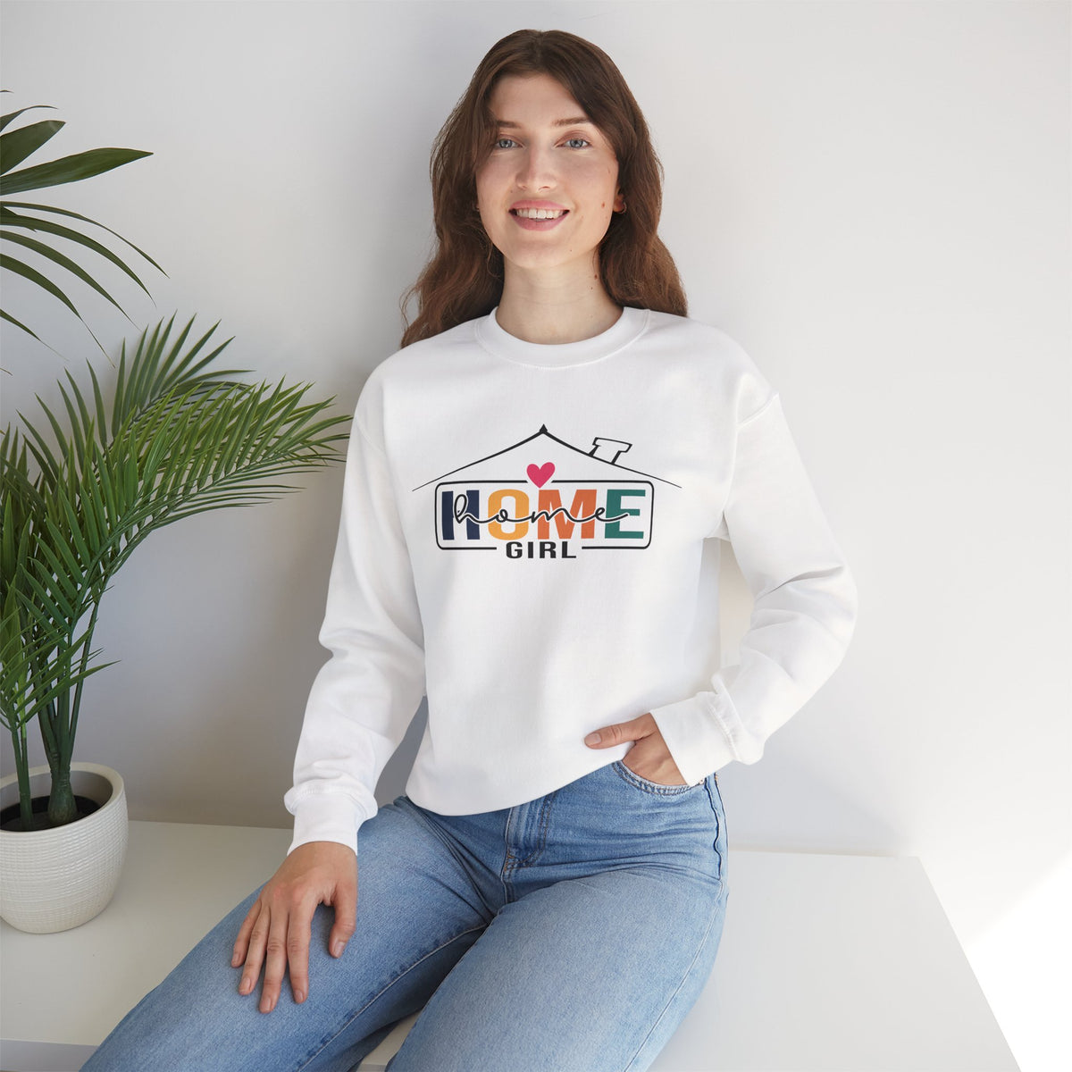 Home Girl - Real Estate Life – Gildan Heavy Blend | Trendy Women’s Soft Sweatshirt. Direct to Garment. Printed & Shipped in the USA. Unisex Sizes.