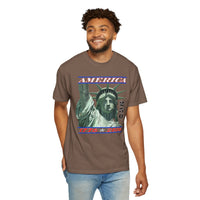 America's 250th Birthday, Statue of Liberty - Comfort Colors | Trendy Men's and Women's T-Shirt. Direct to Garment. Printed & Shipped in the USA. Unisex Sizes.