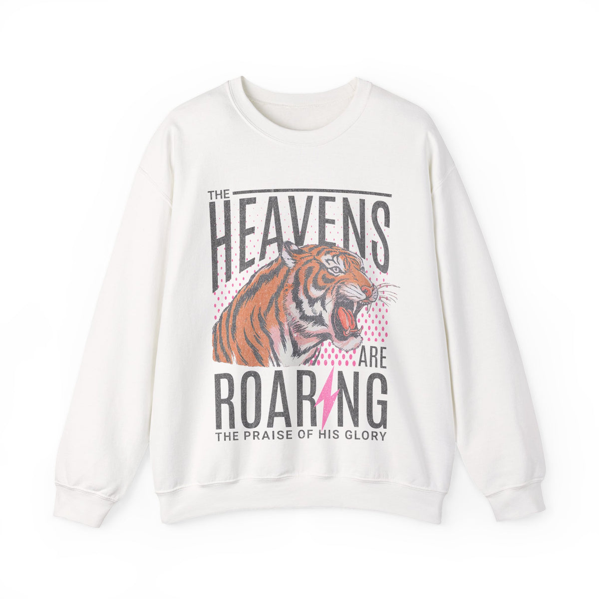 The Heavens Are Roaring, Vintage – Gildan Heavy Blend | Trendy Women’s Soft Sweatshirt. Direct to Garment. Printed & Shipped in the USA. Unisex Sizes.