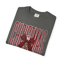 Christmas Season Leopard Tree  - Comfort Colors | Trendy Women's T-Shirt. Direct to Garment. Printed & Shipped in the USA. Unisex Sizes.