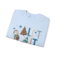 Let It Snow, Snowman – Gildan Heavy Blend | Trendy Women’s Soft Sweatshirt. Direct to Garment. Printed & Shipped in the USA. Unisex Sizes.