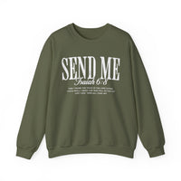 Send Me, Vintage - Faith – Gildan Heavy Blend | Trendy Women’s and Men's Soft Sweatshirt. Direct to Garment. Printed & Shipped in the USA. Unisex Sizes.