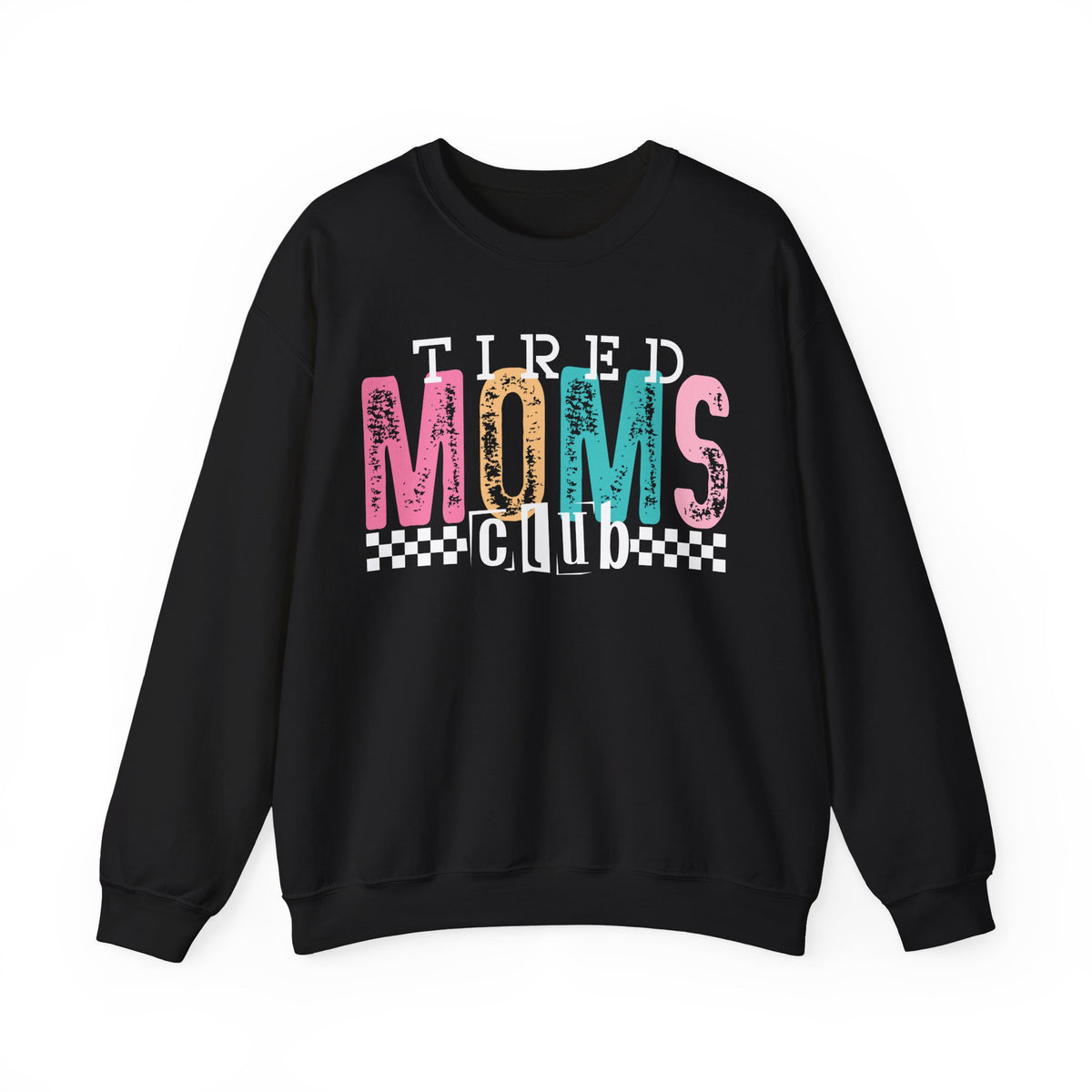 Tired Moms Club Pastel – Gildan Heavy Blend | Trendy Women’s Soft Sweatshirt. Direct to Garment. Printed & Shipped in the USA. Unisex Sizes.