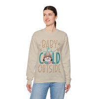 Baby It's Cold Outside Snowman – Gildan Heavy Blend | Trendy Women’s Soft Sweatshirt. Direct to Garment. Printed & Shipped in the USA. Unisex Sizes.