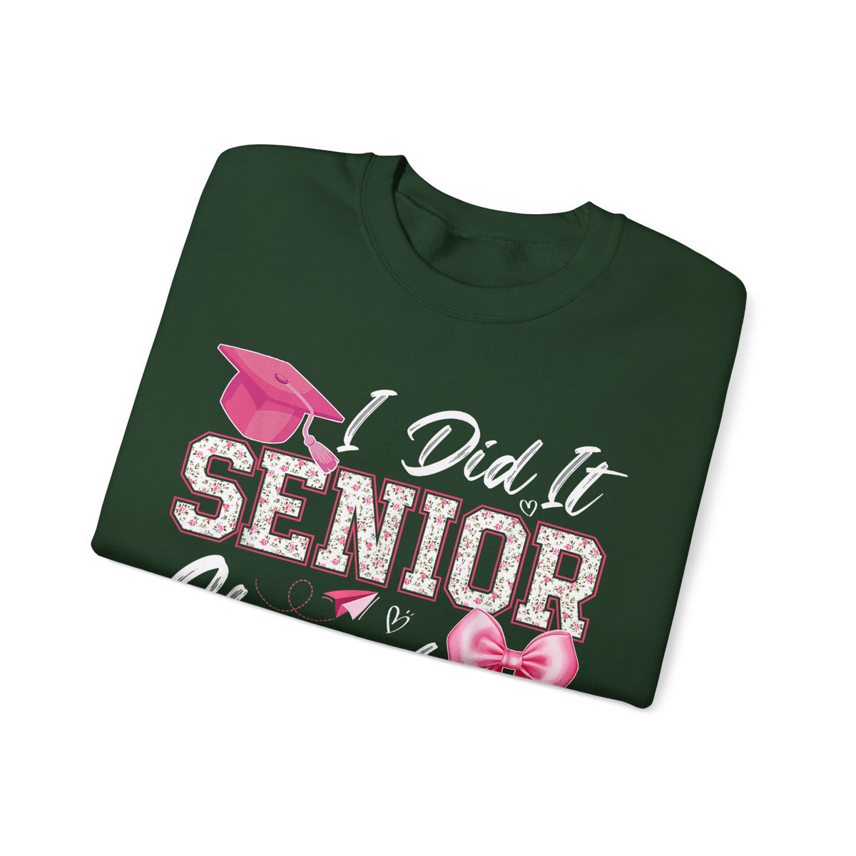 Class of 2026 I Did It Senior Coquette Bow Graduation – Gildan Heavy Blend | Trendy Women’s Soft Sweatshirt. Direct to Garment. Printed & Shipped in the USA. Unisex Sizes.