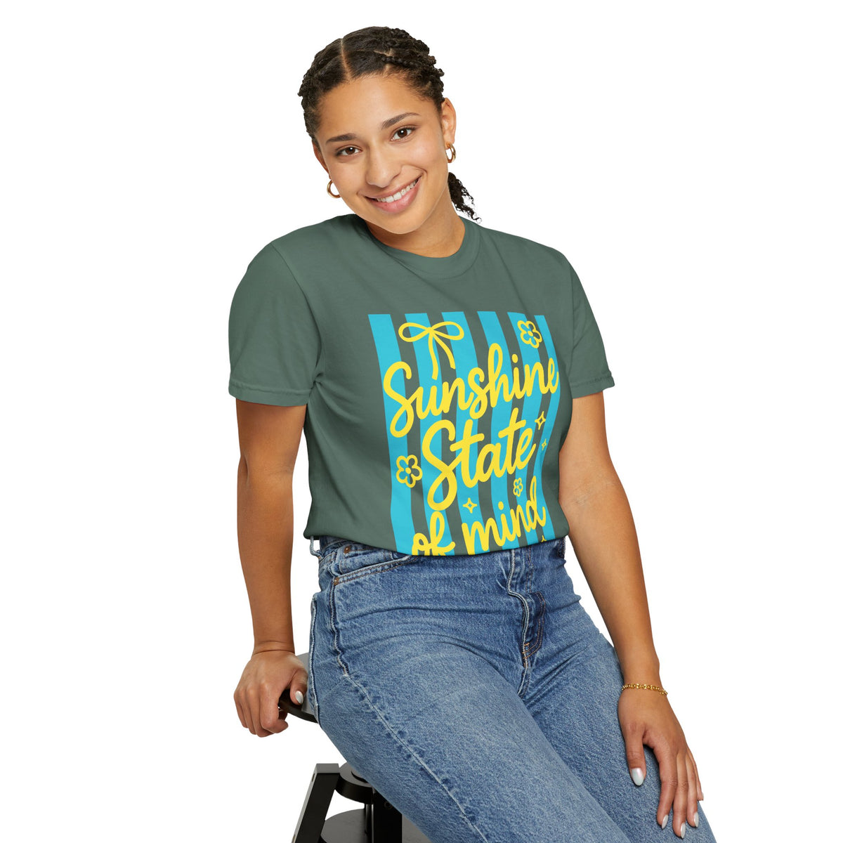 Sunshine State of Mind - Comfort Colors | Trendy Women's T-Shirt. Direct to Garment. Printed & Shipped in the USA. Unisex Sizes.