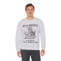 Kitty Biscuits Bakery – Gildan Heavy Blend | Trendy Women’s and Men's Soft Sweatshirt. Direct to Garment. Printed & Shipped in the USA. Unisex Sizes.