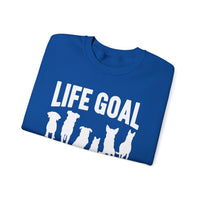Life Goal Rescue All The Dogs – Gildan Heavy Blend | Trendy Men's and Women’s Soft Sweatshirt. Direct to Garment. Printed & Shipped in the USA. Unisex Sizes.