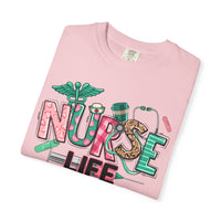 Nurse Life Cute Preppy Healthcare - Comfort Colors | Trendy Women's T-Shirt. Direct to Garment. Printed & Shipped in the USA. Unisex Sizes.