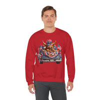 Patriotic Highland, America's 250th Birthday – Gildan Heavy Blend | Trendy Women’s and Men's Soft Sweatshirt. Direct to Garment. Printed & Shipped in the USA. Unisex Sizes.