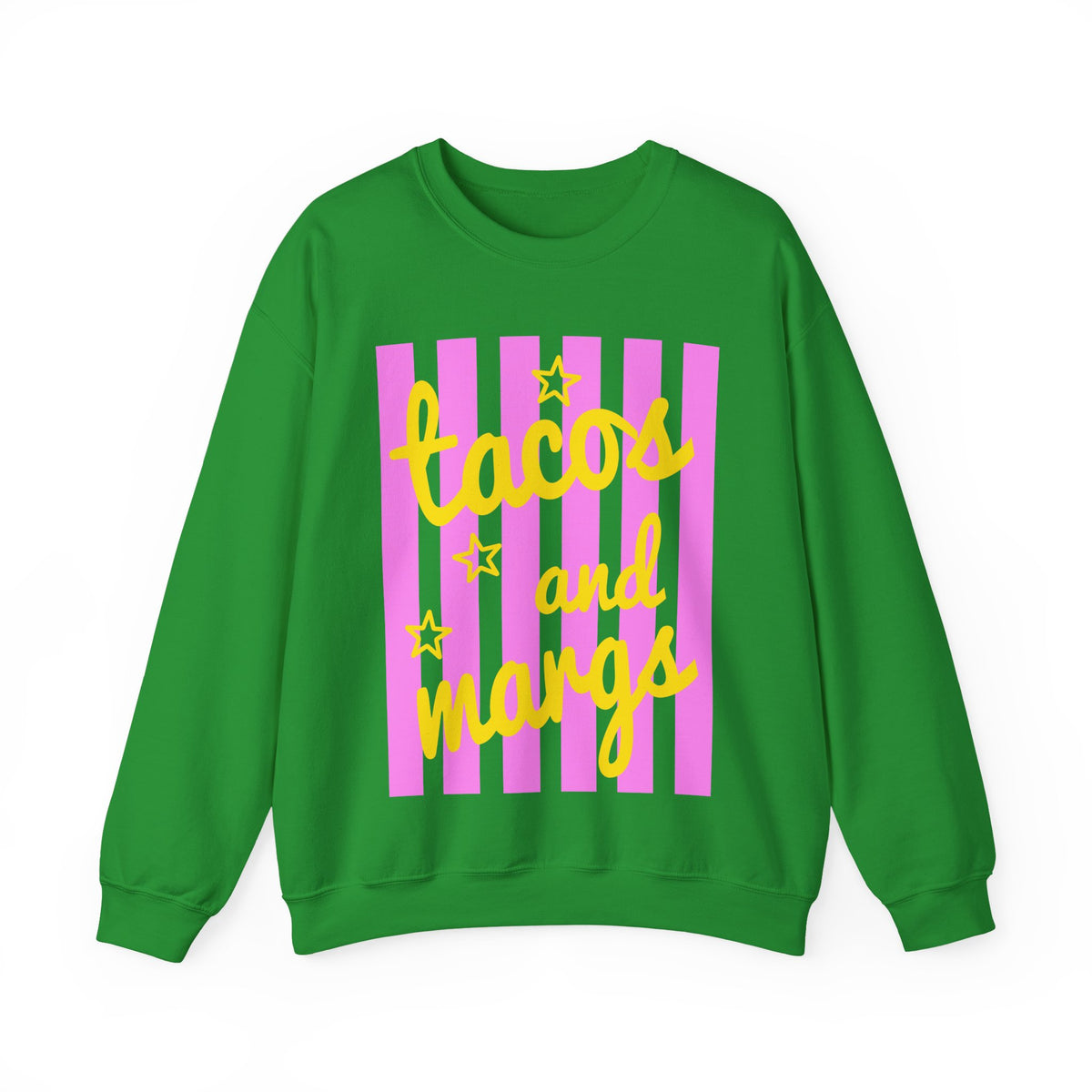 Tacos and Margs – Gildan Heavy Blend | Trendy Women’s Soft Sweatshirt. Direct to Garment. Printed & Shipped in the USA. Unisex Sizes.