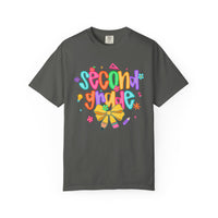 Coquette Second Grade Pencil Bow - Comfort Colors | Trendy Women's T-Shirt. Direct to Garment. Printed & Shipped in the USA. Unisex Sizes.