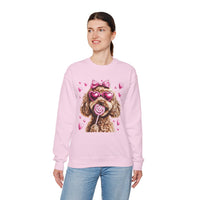 Goldendoodle Love – Gildan Heavy Blend | Trendy Women’s Soft Sweatshirt. Direct to Garment. Printed & Shipped in the USA. Unisex Sizes.