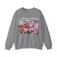 Small Town Valentine – Gildan Heavy Blend | Trendy Women’s Soft Sweatshirt. Direct to Garment. Printed & Shipped in the USA. Unisex Sizes.