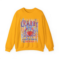 If Crabby, Please Return to Beach – Gildan Heavy Blend | Trendy Men's & Women’s Soft Sweatshirt. Direct to Garment. Printed & Shipped in the USA. Unisex Sizes.