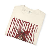 Christmas Season Leopard Tree  - Comfort Colors | Trendy Women's T-Shirt. Direct to Garment. Printed & Shipped in the USA. Unisex Sizes.