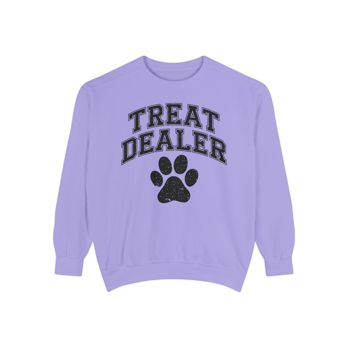 Treat Dealer, Dog Lover - Comfort Colors | Trendy Women's and Men's Sweatshirt. Direct to Garment. Printed & Shipped in the USA. Unisex Sizes.