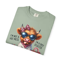 I'm Not a Hot Mess, I'm a Spicy Disaster - Comfort Colors | Trendy Women's T-Shirt. Direct to Garment. Printed & Shipped in the USA. Unisex Sizes.