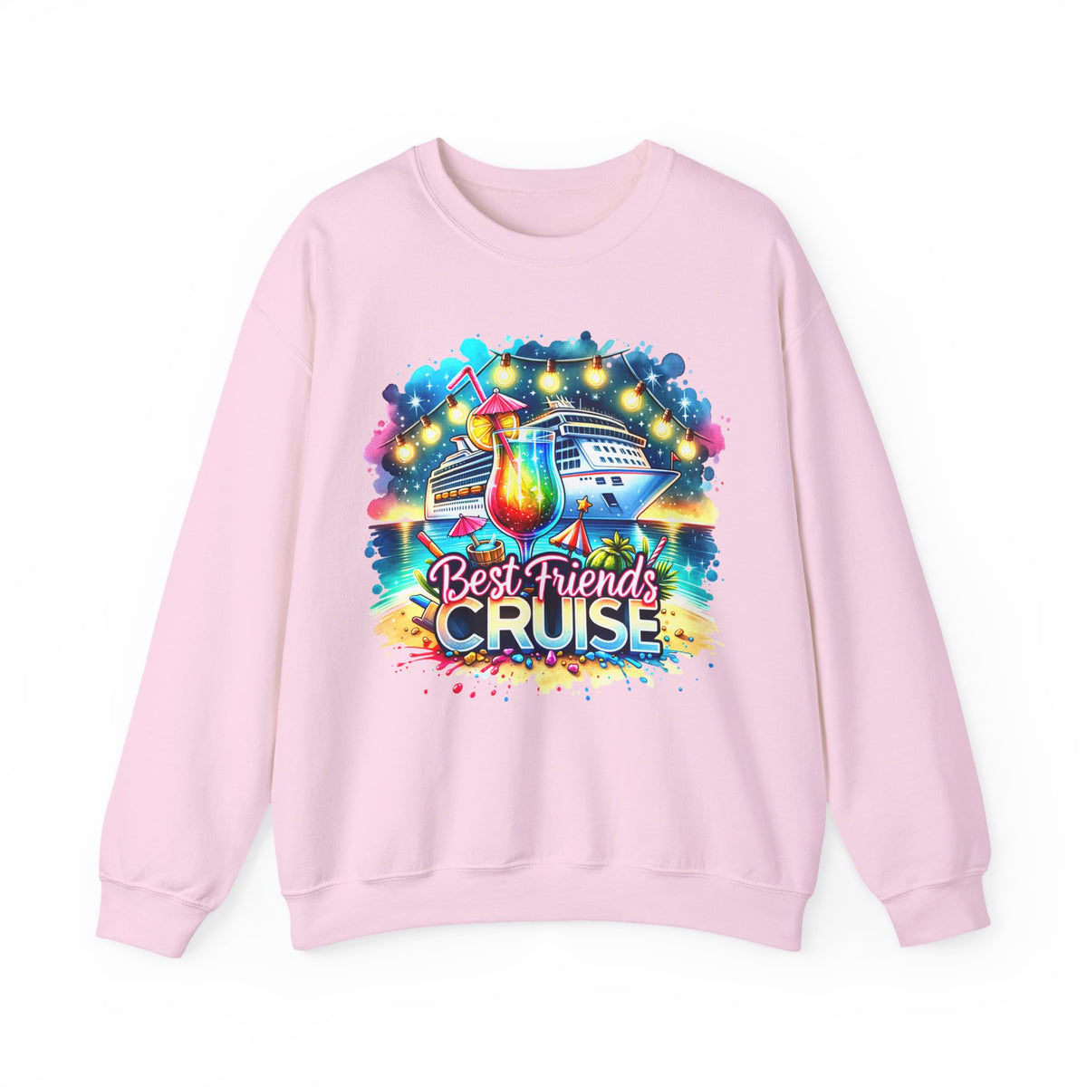 Best Friends Cruise – Gildan Heavy Blend | Trendy Women’s Soft Sweatshirt. Direct to Garment. Printed & Shipped in the USA. Unisex Sizes.