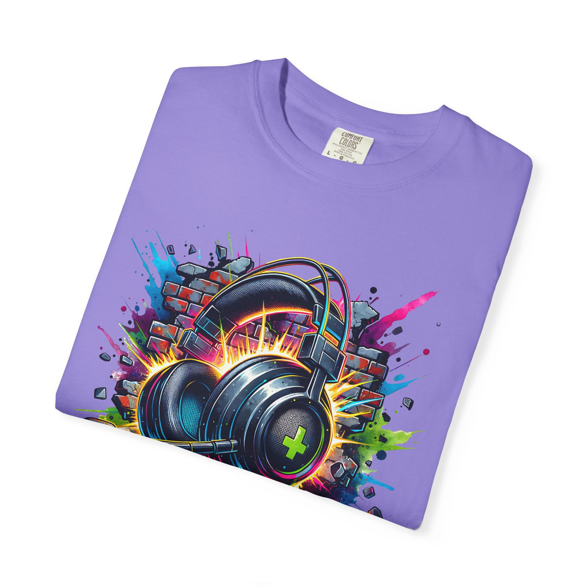Gaming Headset I Can't Hear You, I'm Gaming - Comfort Colors | Trendy Men's And Women's T-Shirt. Direct to Garment. Printed & Shipped in the USA. Unisex Sizes.