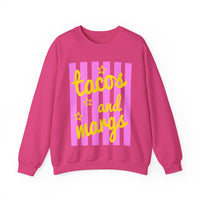 Tacos and Margs – Gildan Heavy Blend | Trendy Women’s Soft Sweatshirt. Direct to Garment. Printed & Shipped in the USA. Unisex Sizes.