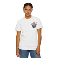 Head Heffa Highland Cow, Front & Back Print - Comfort Colors | Trendy Women's T-Shirt. Direct to Garment. Printed & Shipped in the USA. Unisex Sizes.