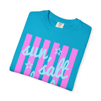 Sun, Salt and Sand - Comfort Colors | Trendy Women's T-Shirt. Direct to Garment. Printed & Shipped in the USA. Unisex Sizes.