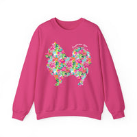 Pomeranian Mom, Floral – Gildan Heavy Blend | Trendy Women’s Soft Sweatshirt. Direct to Garment. Printed & Shipped in the USA. Unisex Sizes.