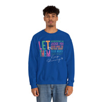 Let Them - Keep Shining – Gildan Heavy Blend | Trendy Women’s Soft Sweatshirt. Direct to Garment. Printed & Shipped in the USA. Unisex Sizes.