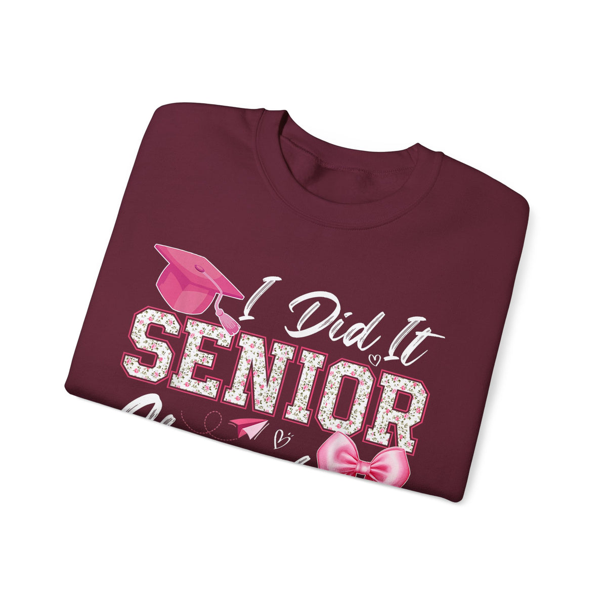 Class of 2026 I Did It Senior Coquette Bow Graduation – Gildan Heavy Blend | Trendy Women’s Soft Sweatshirt. Direct to Garment. Printed & Shipped in the USA. Unisex Sizes.